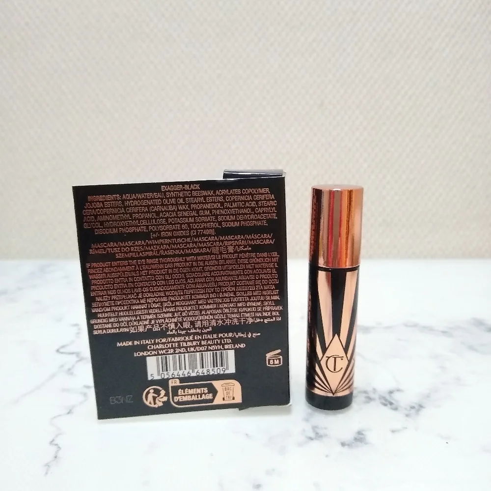 Charlotte Tilbury Exagger-Eyes Volume Mascara Mini Size .06 oz